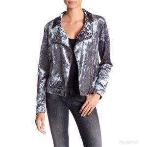 Metallic crushed velvet jacket